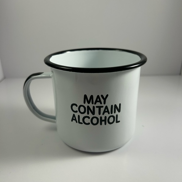 Enamel Mug White with Black Rim - Picture 2 of 5